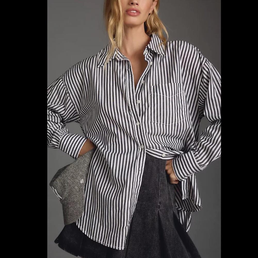 Anthropologie Maeve The Bennet Buttondown Shirt - Picture 2 of 4